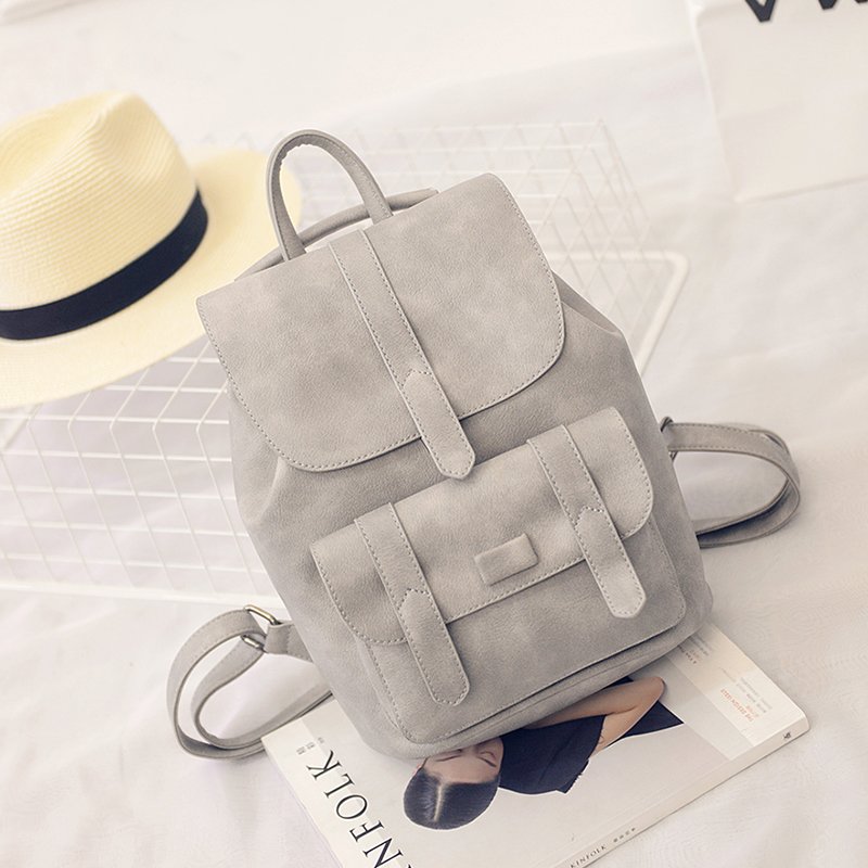 Grey womens school backpack