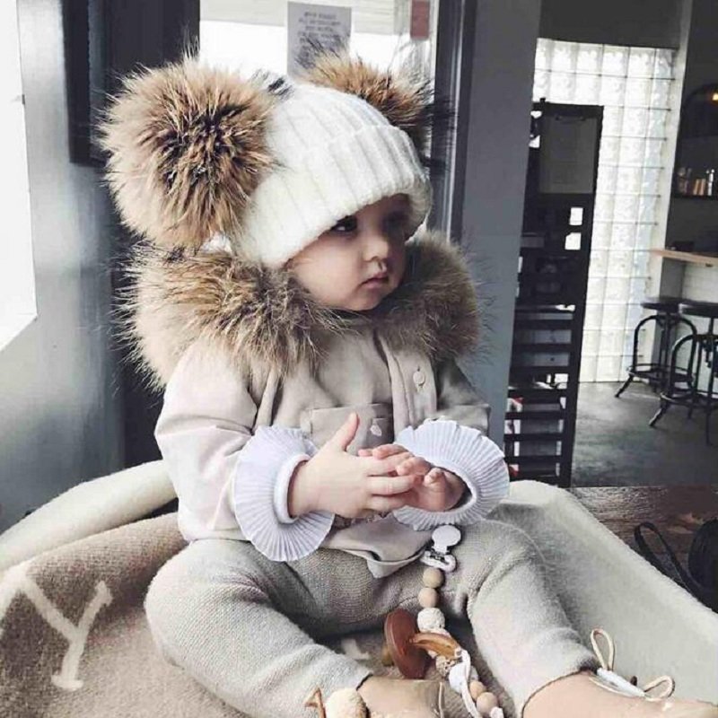 Baby Raccon fur hat image