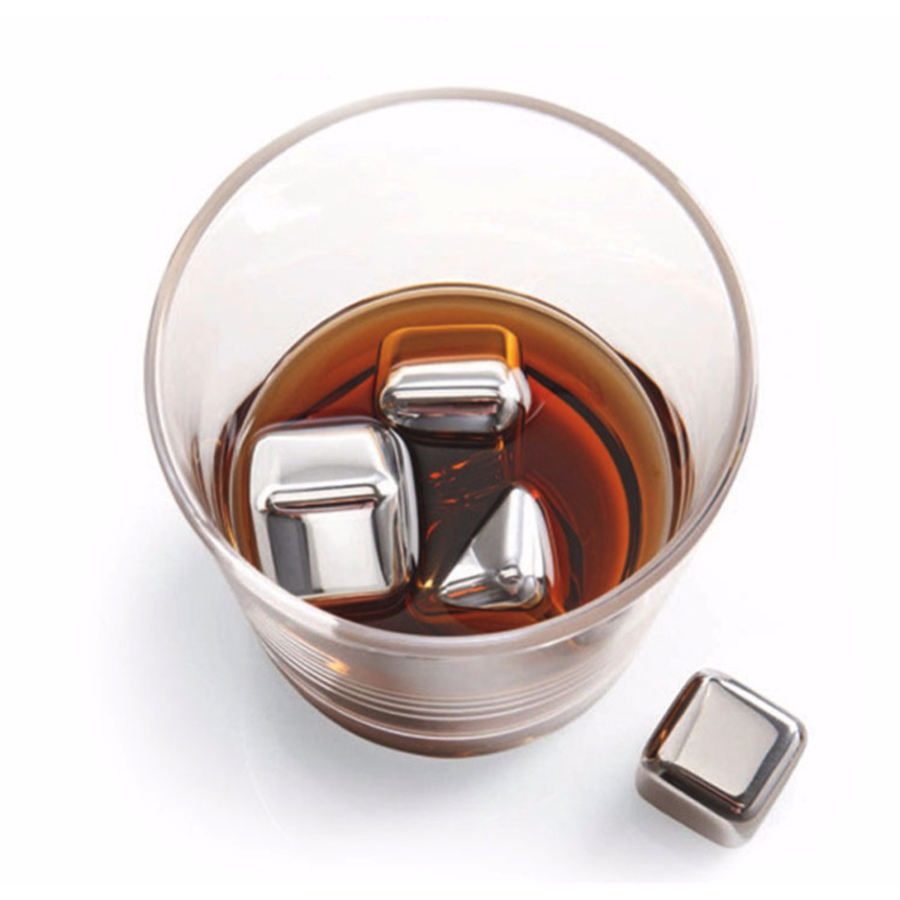 Stainless steel whisky ice cubes image