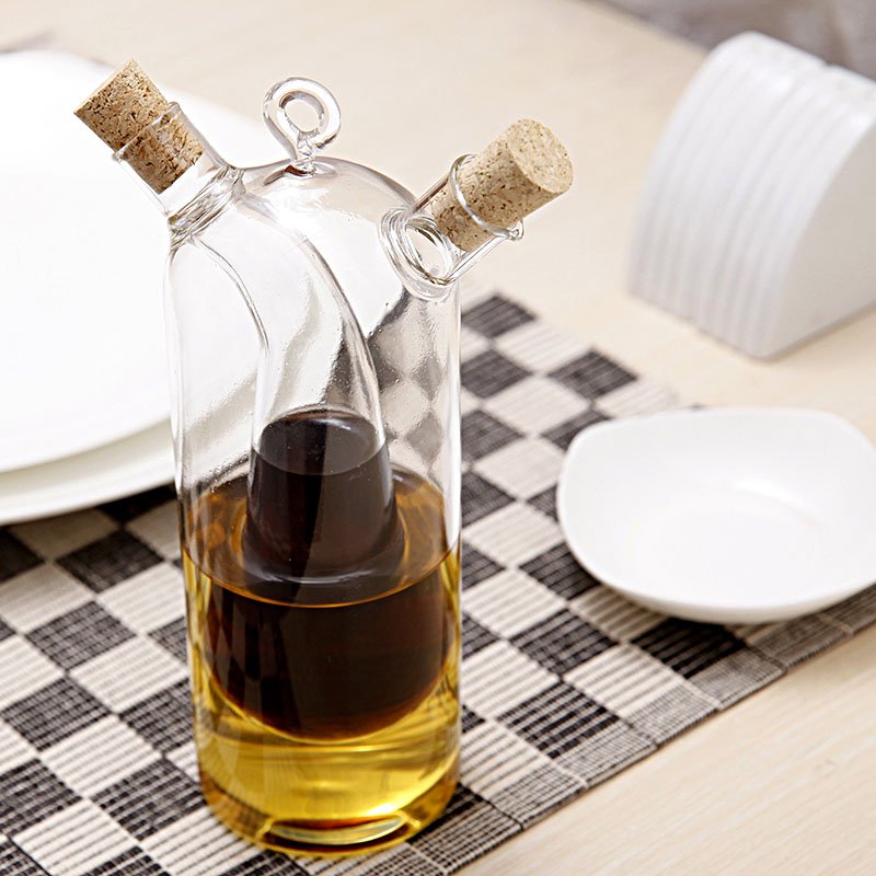 Glass oil & vinegar bottle image