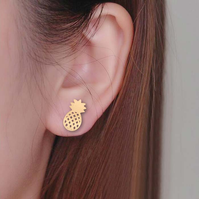 Pineapple stud earrings image