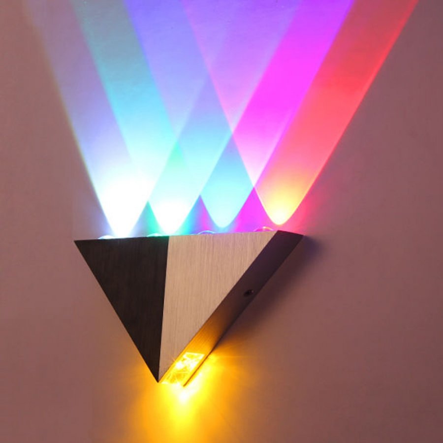 Triangle led wall light image