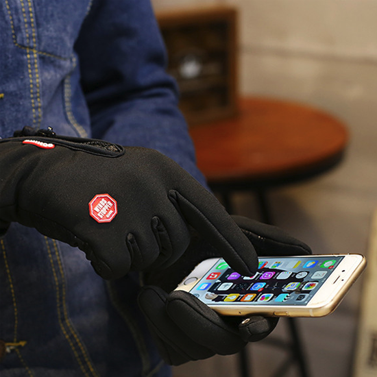 Waterproof windproof phone gloves image