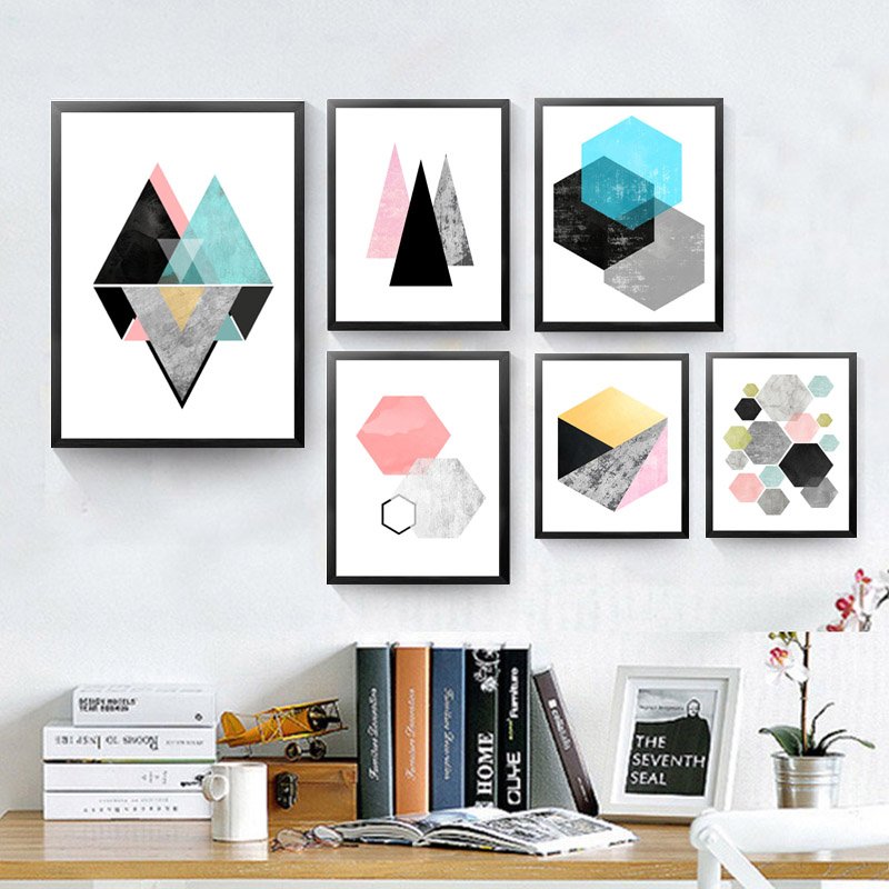 Geometric canvas posters image
