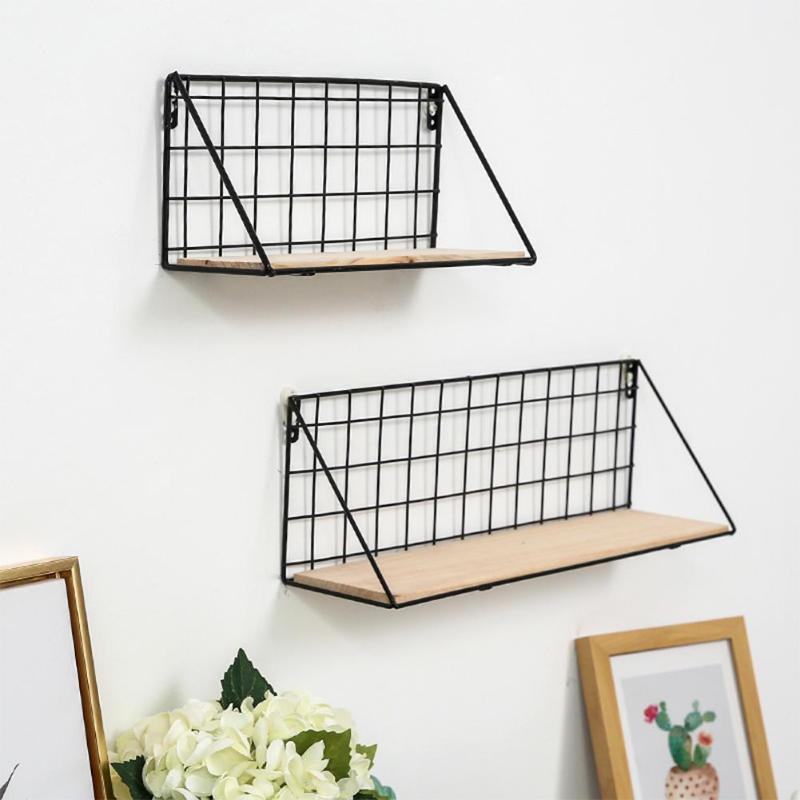 Wooden Industrial Hanging Shelf image