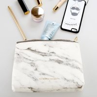 Marble textured pouch