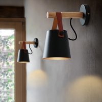 Wooden wall LED light