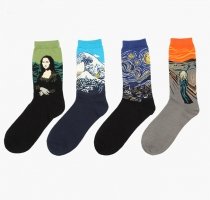 Art pattern retro socks