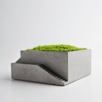 Mini concrete planter box