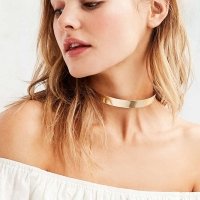 Gold metal choker band