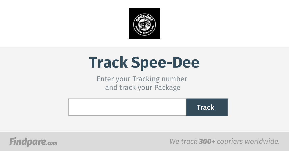 SpeeDee Tracking Get Updates And Track Your Package In RealTime