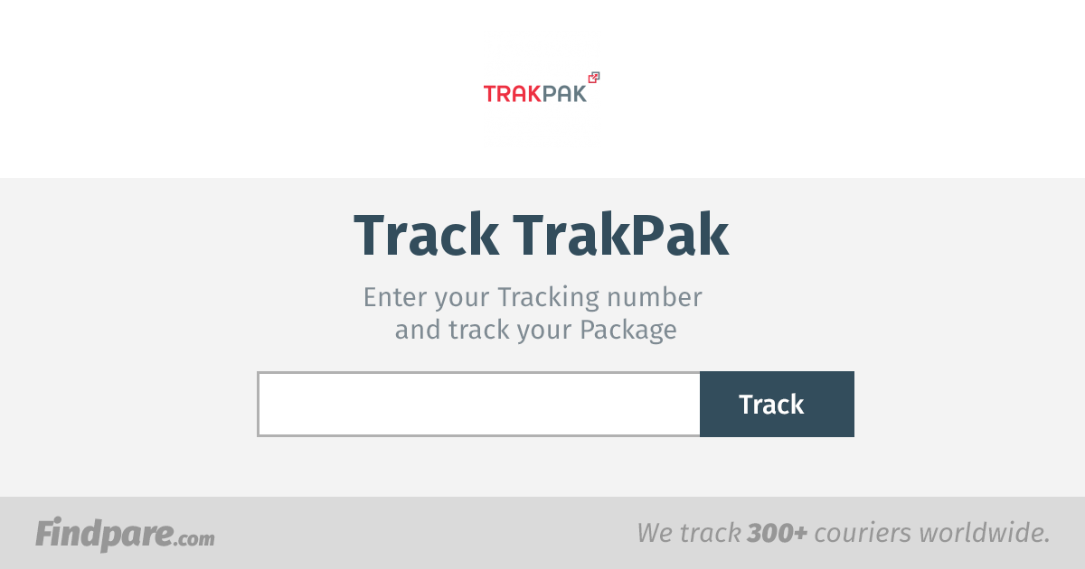 TrakPak Tracking Get Updates And Track Your Package In RealTime