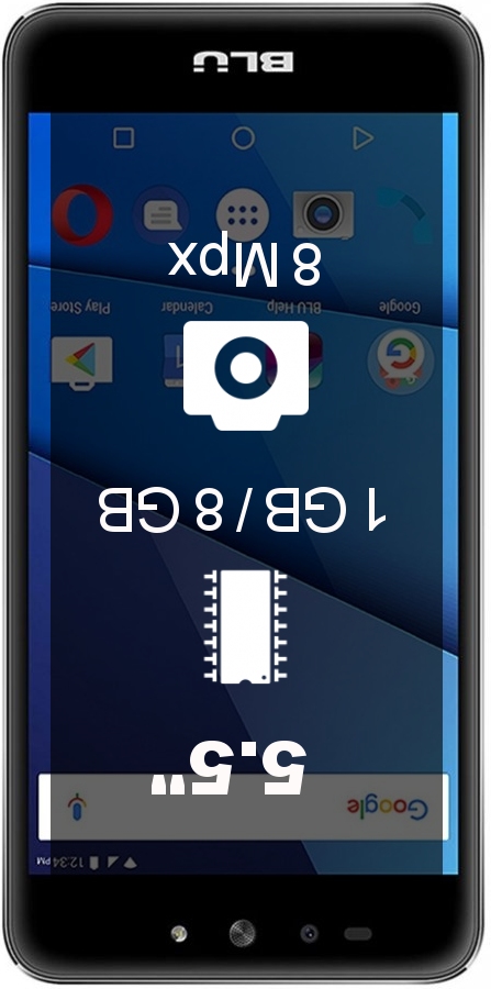 BLU Grand XL 1GB 8GB (4G) smartphone