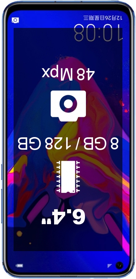 Huawei Honor V20 PCT-AL10 8GB 128GB smartphone