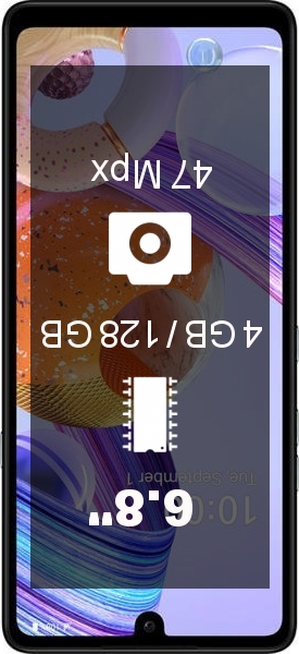 LG K71 4GB · 128GB · LM-Q730BAW smartphone