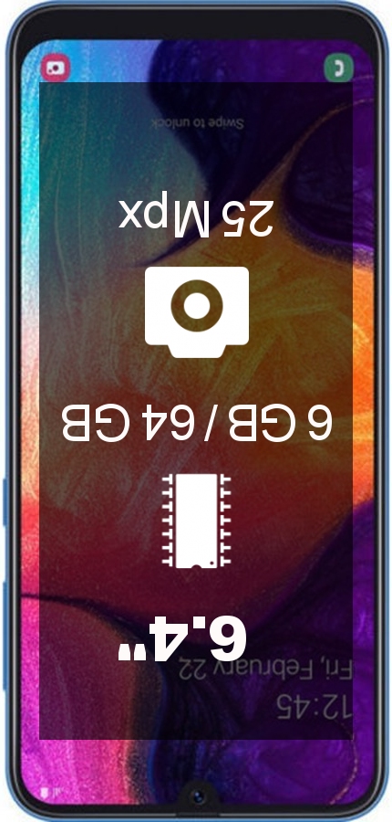 Samsung Galaxy A50 6GB 64GB A505FZ IN smartphone
