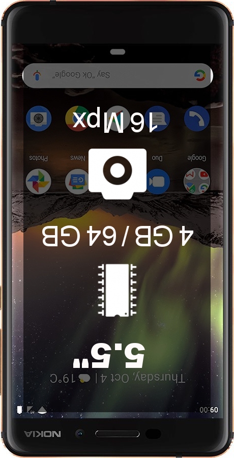 Nokia 6.1 TA-1068 64GB smartphone