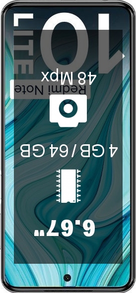 Xiaomi Redmi Note 10 lite 4GB · 64GB smartphone