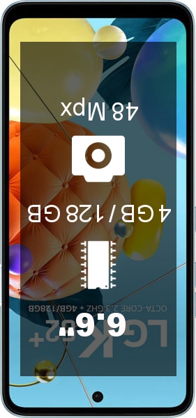 LG K62 Plus 4GB · 128GB smartphone