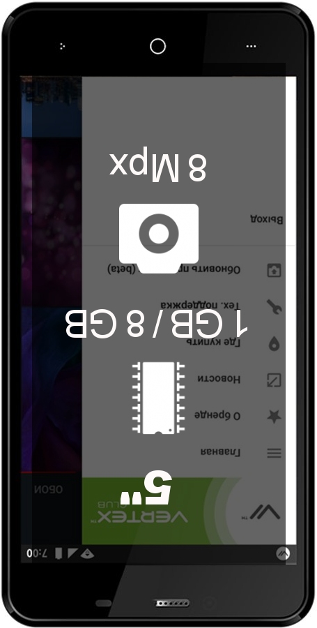 Vertex Impress Lion Dual Cam 3G smartphone