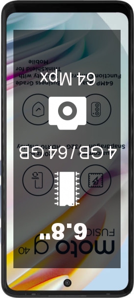 Motorola Moto G40 Fusion 4GB · 64GB smartphone